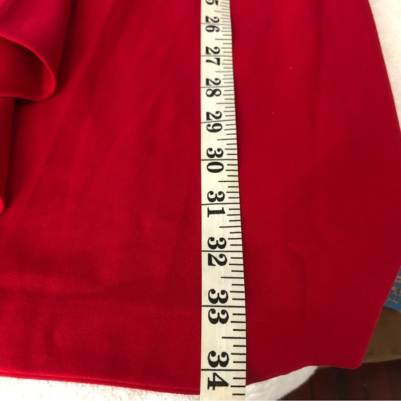 Laundry by Shelli Segal Asymmetric Ruffle Keyhole Mini Dress Red SZ 2 - Picture 13 of 14